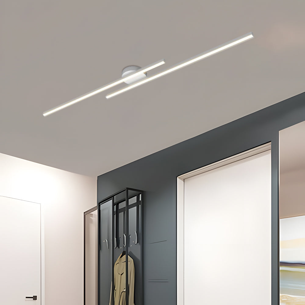 Moderne Aluminium LED Plafondlamp Langwerpig | Semi-Flush Design voor Woonkamer – LineaGlow LED