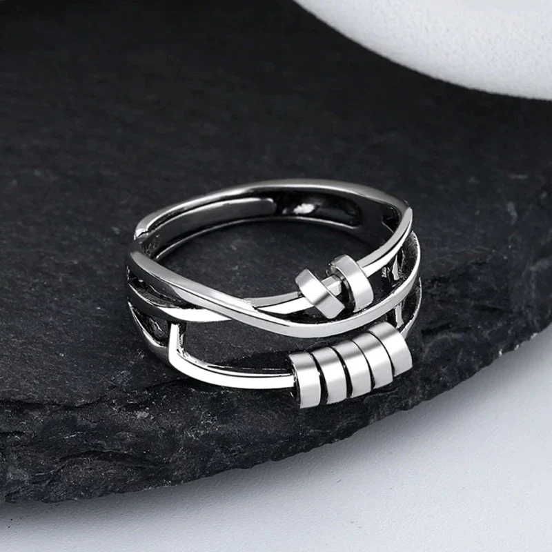 Anti-Stress Ring met Draaiende Elementen – Kalmerend & Stijlvol – Seréna