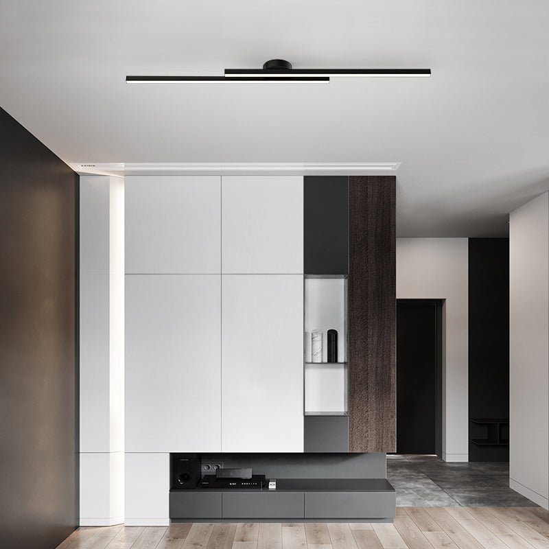 Moderne Aluminium LED Plafondlamp Langwerpig | Semi-Flush Design voor Woonkamer – LineaGlow LED