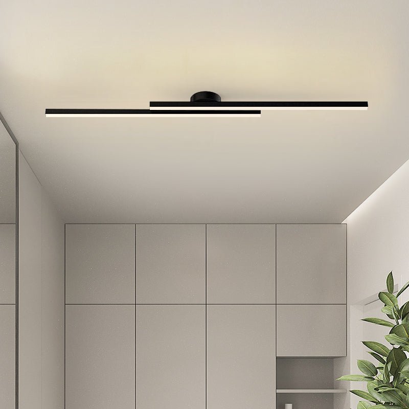 Moderne Aluminium LED Plafondlamp Langwerpig | Semi-Flush Design voor Woonkamer – LineaGlow LED