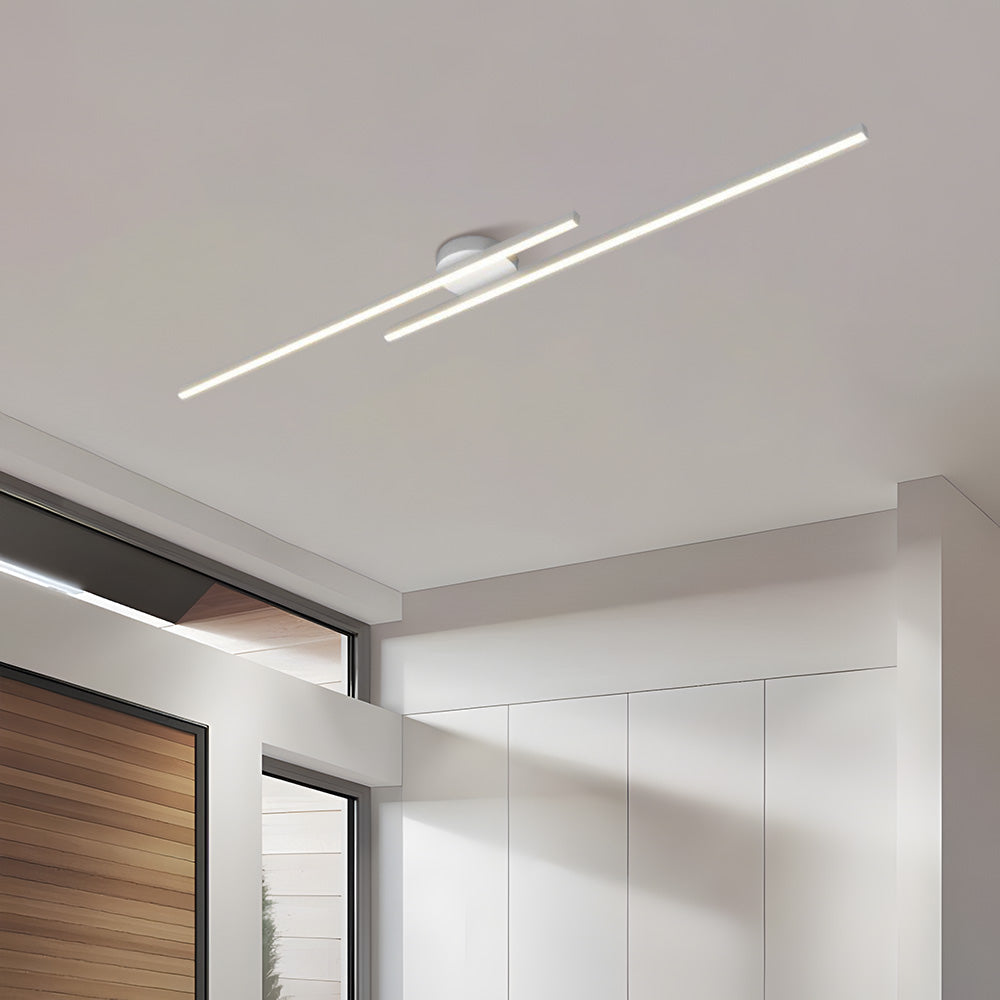 Moderne Aluminium LED Plafondlamp Langwerpig | Semi-Flush Design voor Woonkamer – LineaGlow LED
