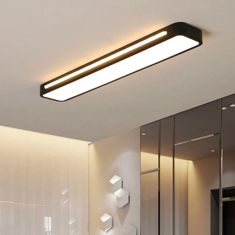Moderne Scandinavische LED Plafondlamp | Minimalistisch Langwerpig Design voor Woonkamer of Eetkamer – NordiLine LED