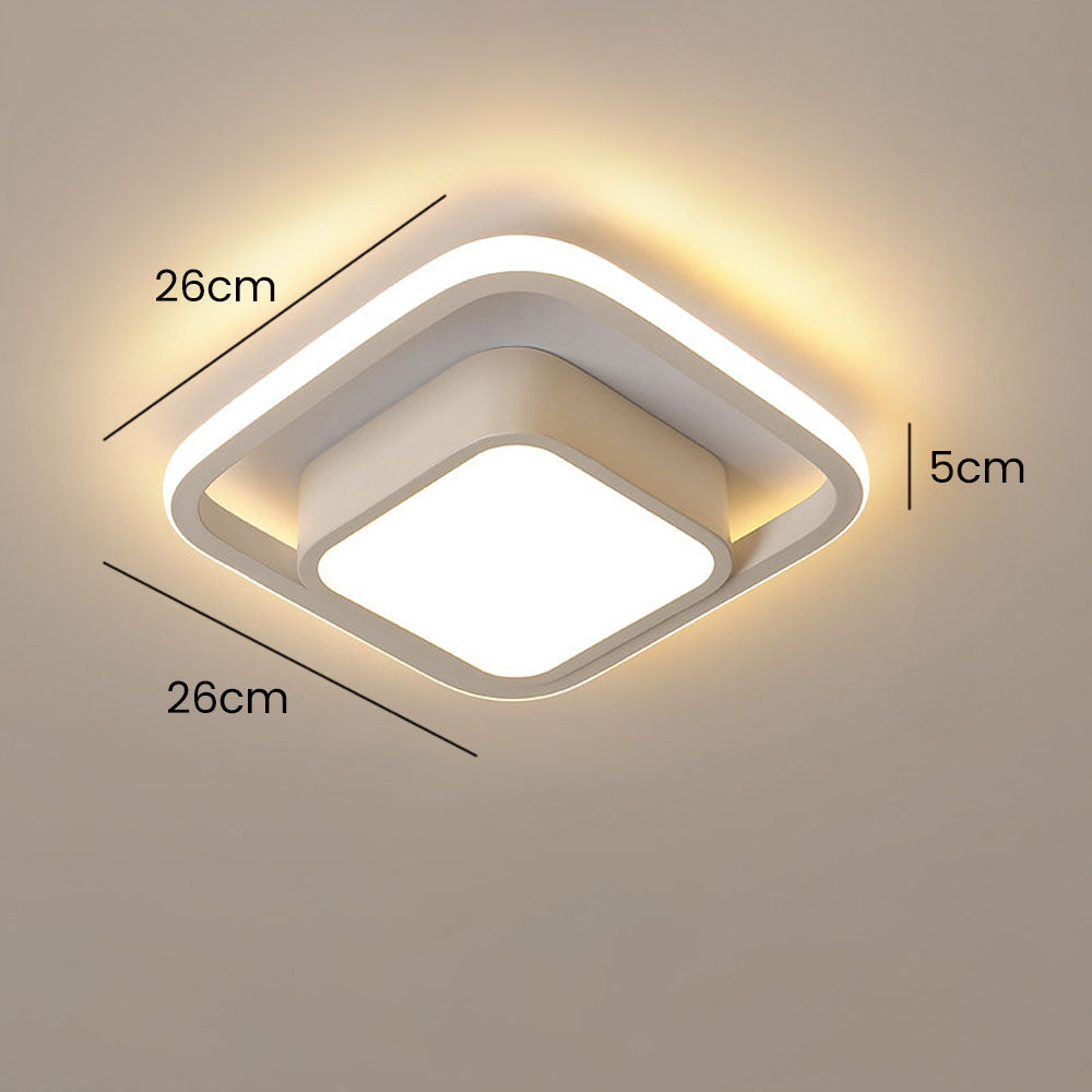 Minimalistische LED Plafondlamp met Dubbele Ring | Modern Design voor Woonkamer of Slaapkamer – TwinHalo LED