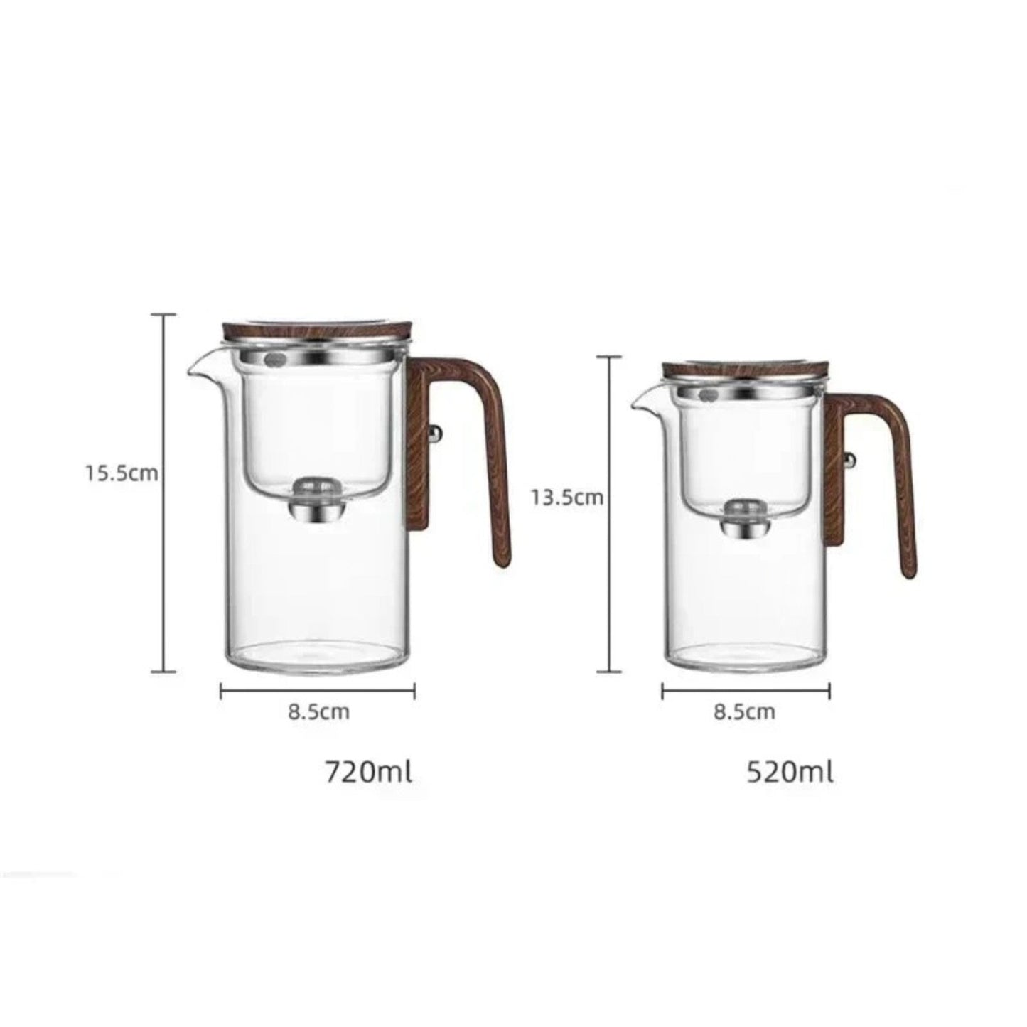 Elegante Glazen Theepot met Infuser – Creatief Ontwerp voor Losse Thee – ZenSteep – Amari