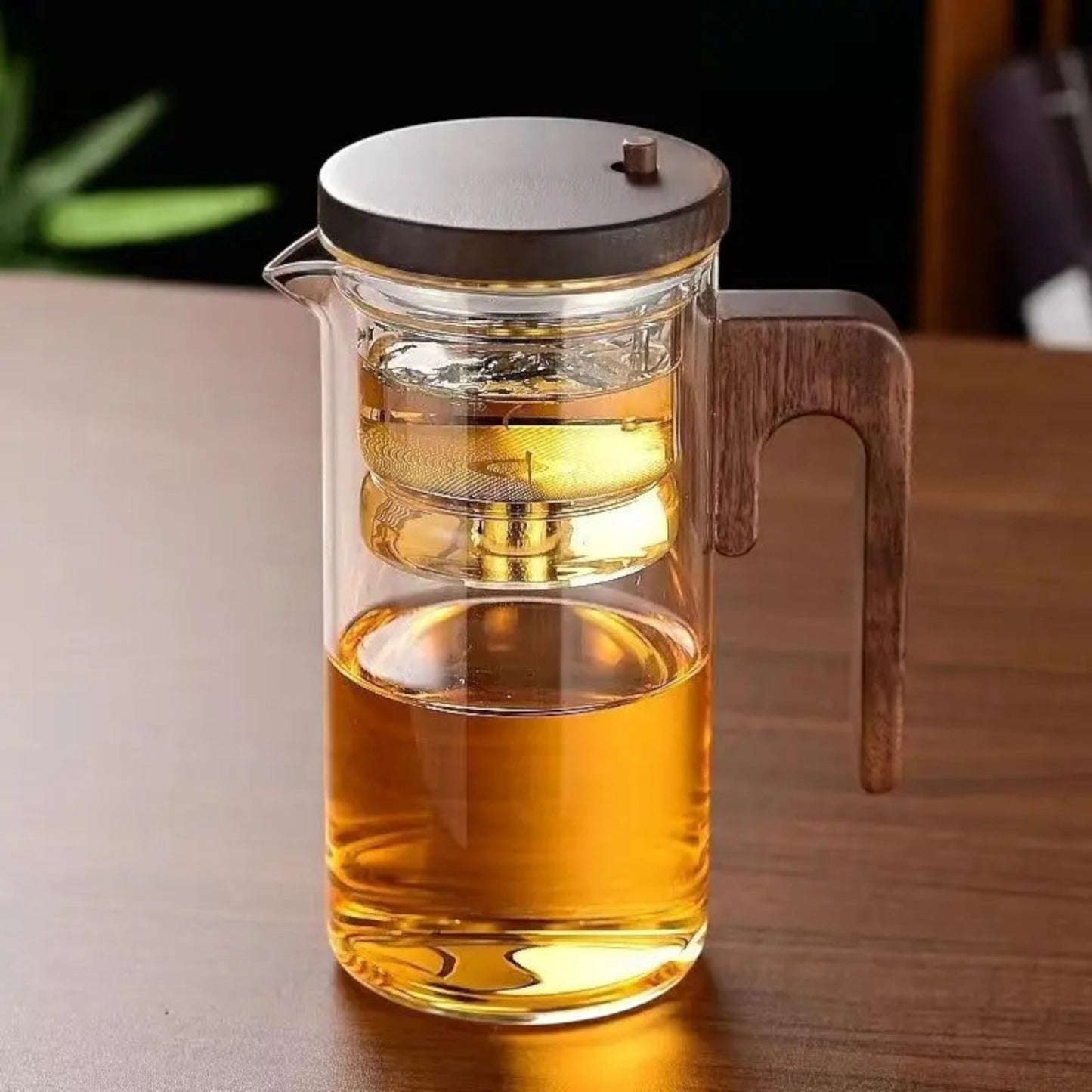 Elegante Glazen Theepot met Infuser – Creatief Ontwerp voor Losse Thee – ZenSteep – Amari