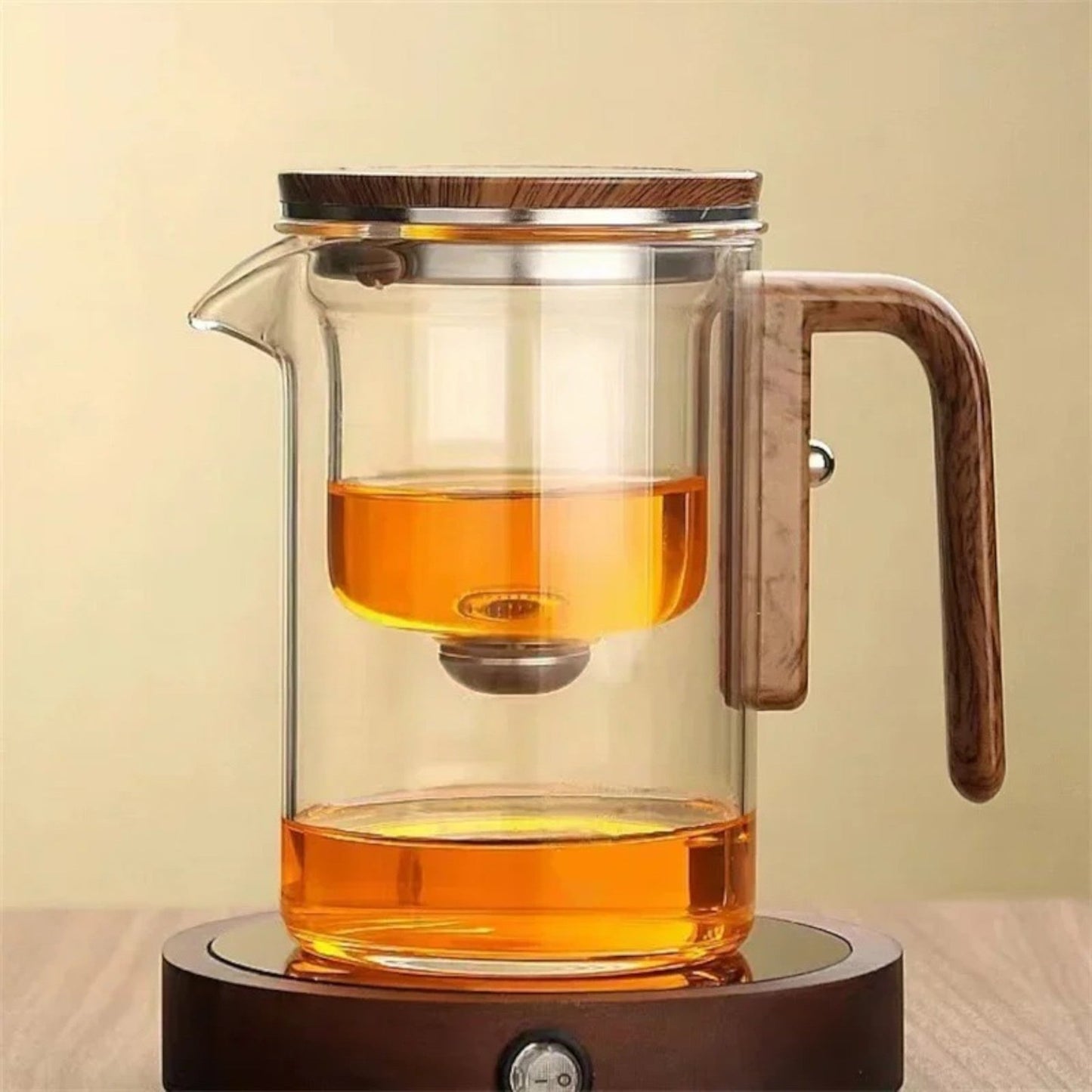 Elegante Glazen Theepot met Infuser – Creatief Ontwerp voor Losse Thee – ZenSteep – Amari