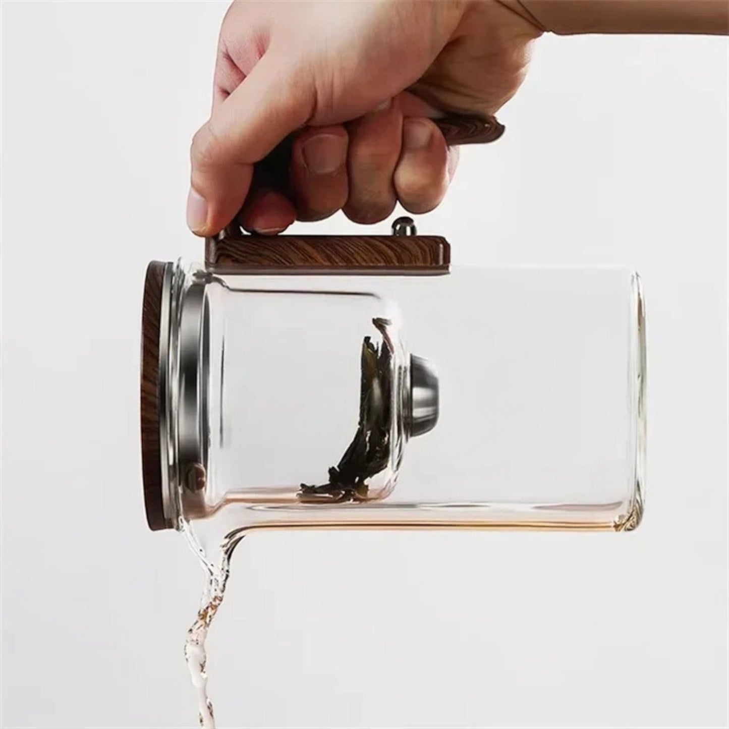 Elegante Glazen Theepot met Infuser – Creatief Ontwerp voor Losse Thee – ZenSteep – Amari