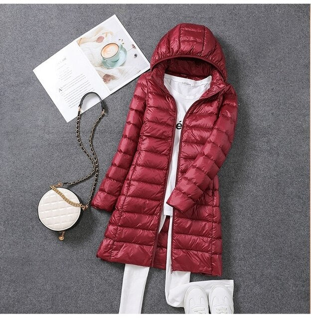 Lange Donsjas Met Afneembare Capuchon | Warm