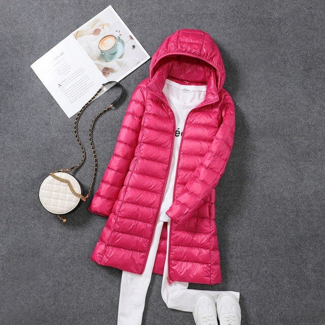 Lange Donsjas Met Afneembare Capuchon | Warm