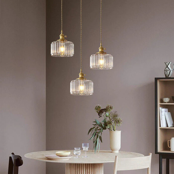 Vintage Cilindervormige Glazen Hanglamp | Elegante Retro Pendellamp voor Eettafel of Hal – GlassCyl Vintage