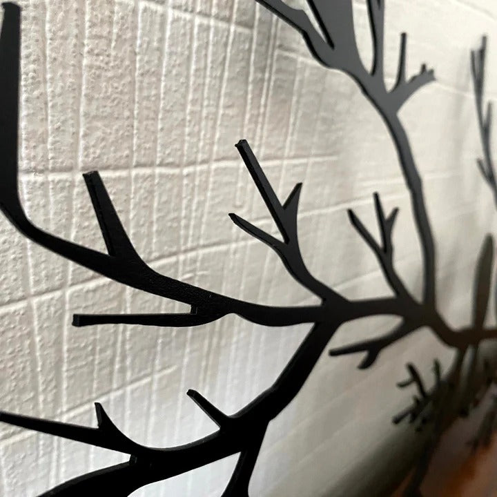 Metalen Muurdecoratie Vogels op Tak | Stijlvolle Wandkunst voor Moderne of Klassieke Interieurs – BirdBranch Wall Art