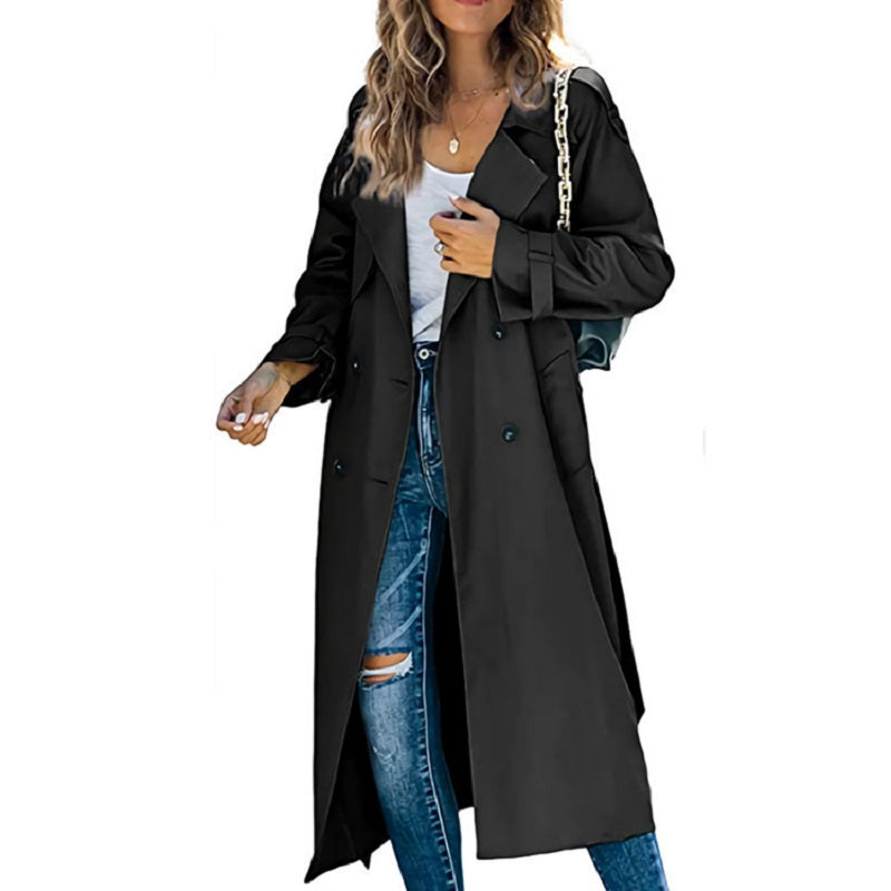 Lange Trenchcoat Met Knopen