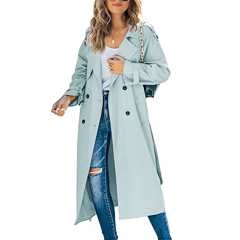 Lange Trenchcoat Met Knopen