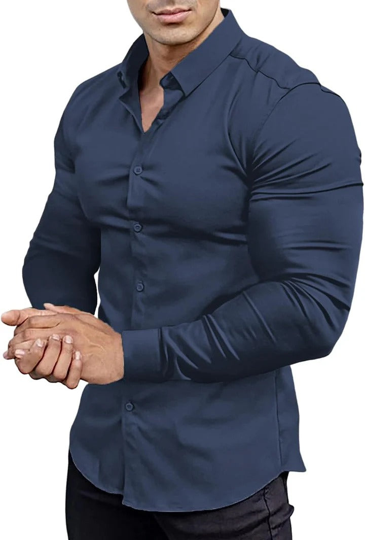 David – Slim Fit Herenoverhemd Voorjaar 2025 | Strijkvrij en Elegant Design