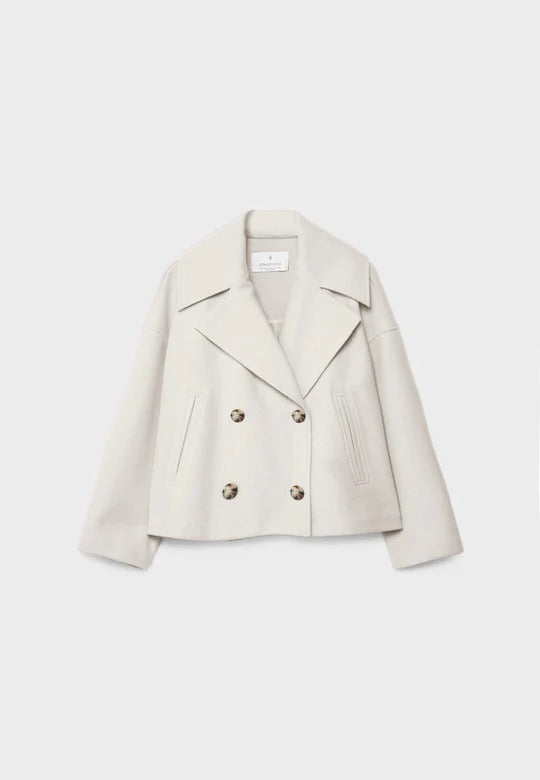 Korte Damesblazer met Knoopsluiting – Elegant & Gevormd – DuoChic