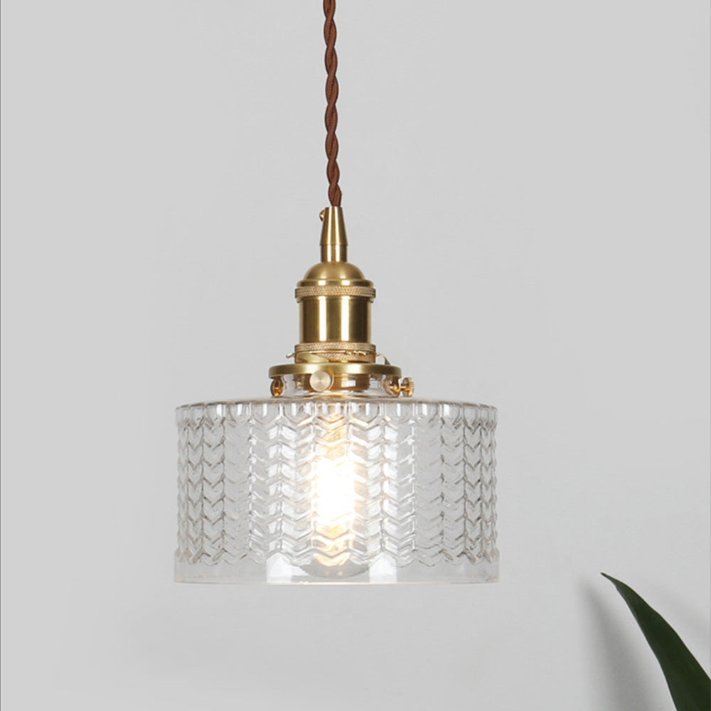 Vintage Cilindervormige Glazen Hanglamp | Elegante Retro Pendellamp voor Eettafel of Hal – GlassCyl Vintage