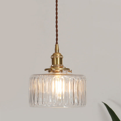 Vintage Cilindervormige Glazen Hanglamp | Elegante Retro Pendellamp voor Eettafel of Hal – GlassCyl Vintage