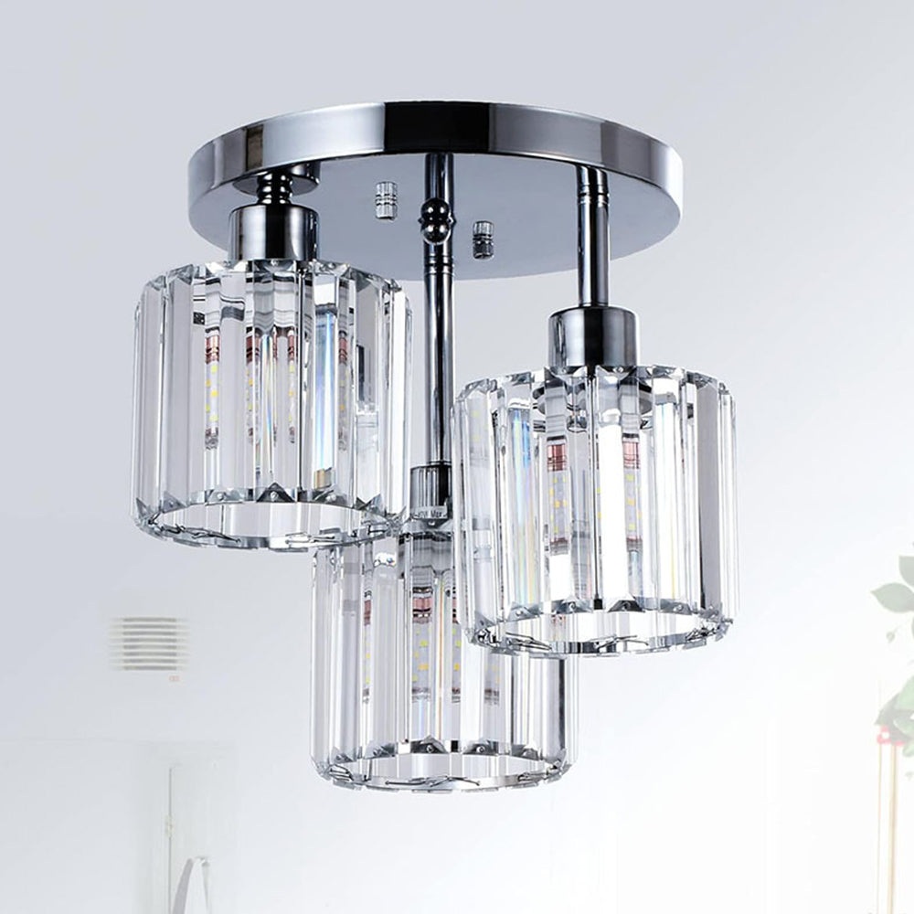 Moderne Kristallen Semi-Flush Plafondlamp | Sfeervolle LED Verlichting voor Slaapkamer – CrystalGlow Ceiling Light