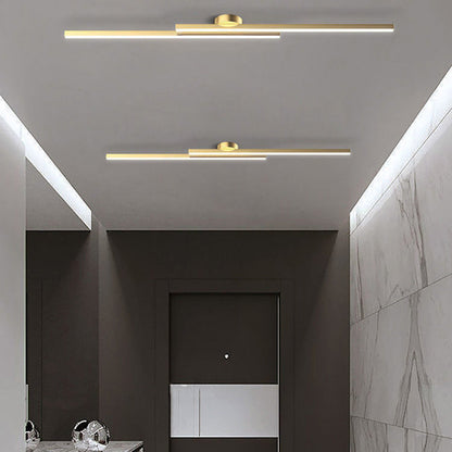 Moderne Aluminium LED Plafondlamp Langwerpig | Semi-Flush Design voor Woonkamer – LineaGlow LED