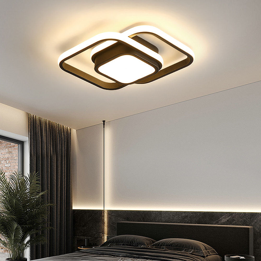 Minimalistische LED Plafondlamp met Dubbele Ring | Modern Design voor Woonkamer of Slaapkamer – TwinHalo LED