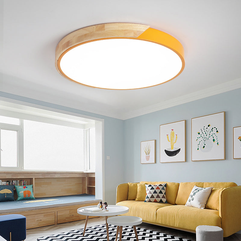 Kleurrijke Ronde LED Plafondlamp | Eenvoudig Modern Design voor Kinderkamer of Speelruimte – ColorGlow LED