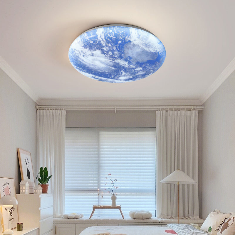 Art Deco Ronde LED Plafondlamp met Maanlicht Effect | Sfeervolle Verlichting voor Woonkamer – LunaDeco Ceiling Light