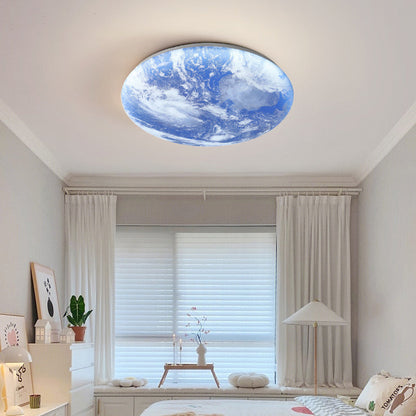 Art Deco Ronde LED Plafondlamp met Maanlicht Effect | Sfeervolle Verlichting voor Woonkamer – LunaDeco Ceiling Light