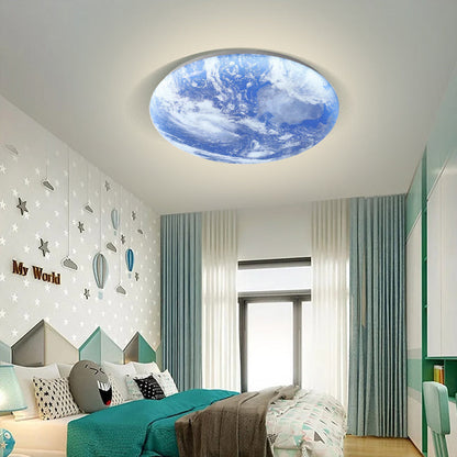 Art Deco Ronde LED Plafondlamp met Maanlicht Effect | Sfeervolle Verlichting voor Woonkamer – LunaDeco Ceiling Light