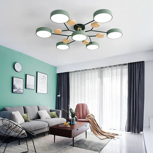 Moderne Ronde LED Plafondlamp van IJzer | Half-inbouw Designlamp voor Woonkamer of Eetkamer – IronHalo LED