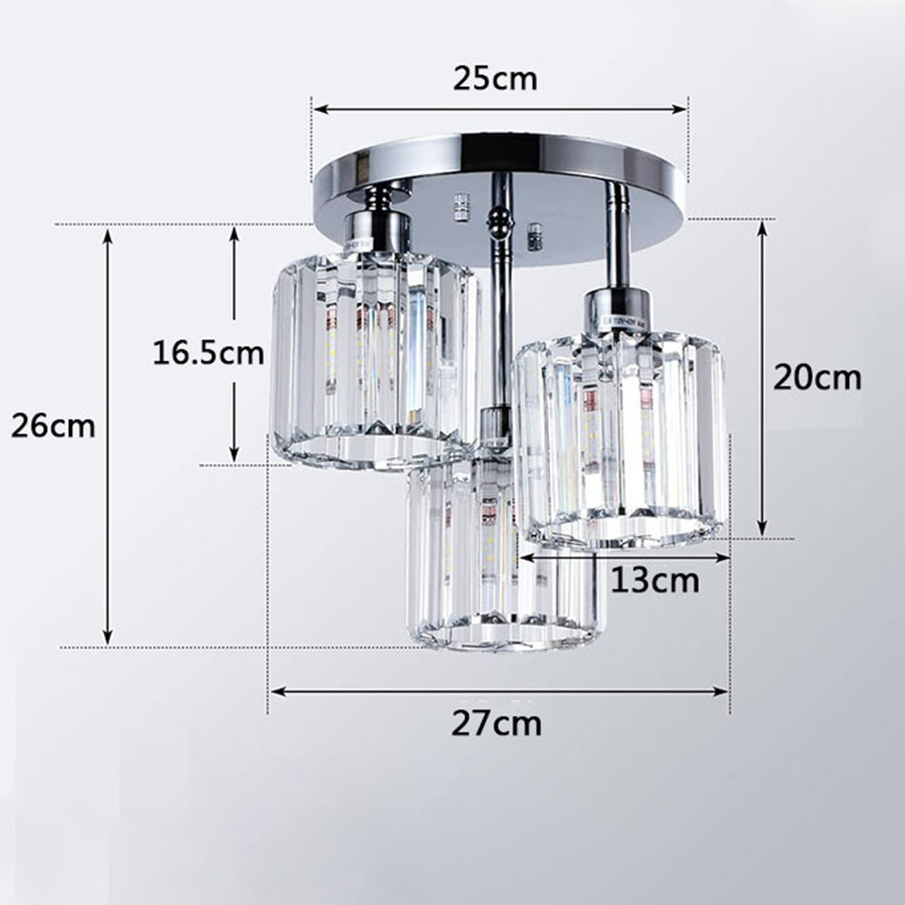 Moderne Kristallen Semi-Flush Plafondlamp | Sfeervolle LED Verlichting voor Slaapkamer – CrystalGlow Ceiling Light