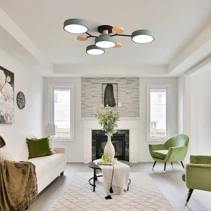 Moderne Ronde LED Plafondlamp van IJzer | Half-inbouw Designlamp voor Woonkamer of Eetkamer – IronHalo LED