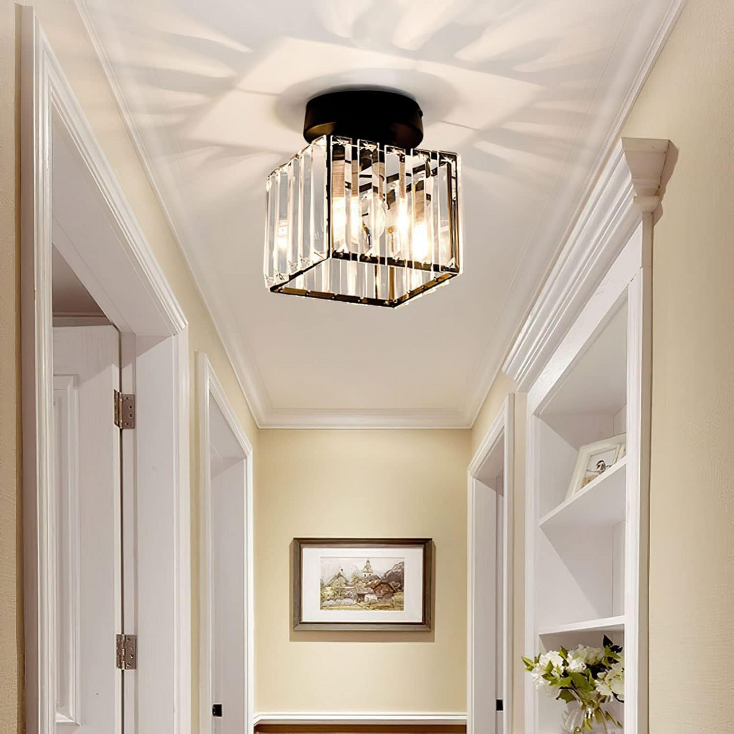 Moderne Plafondlamp met 1 Lichtpunt | Stijlvolle Ganglamp voor Hal of Overloop – SoloGlow