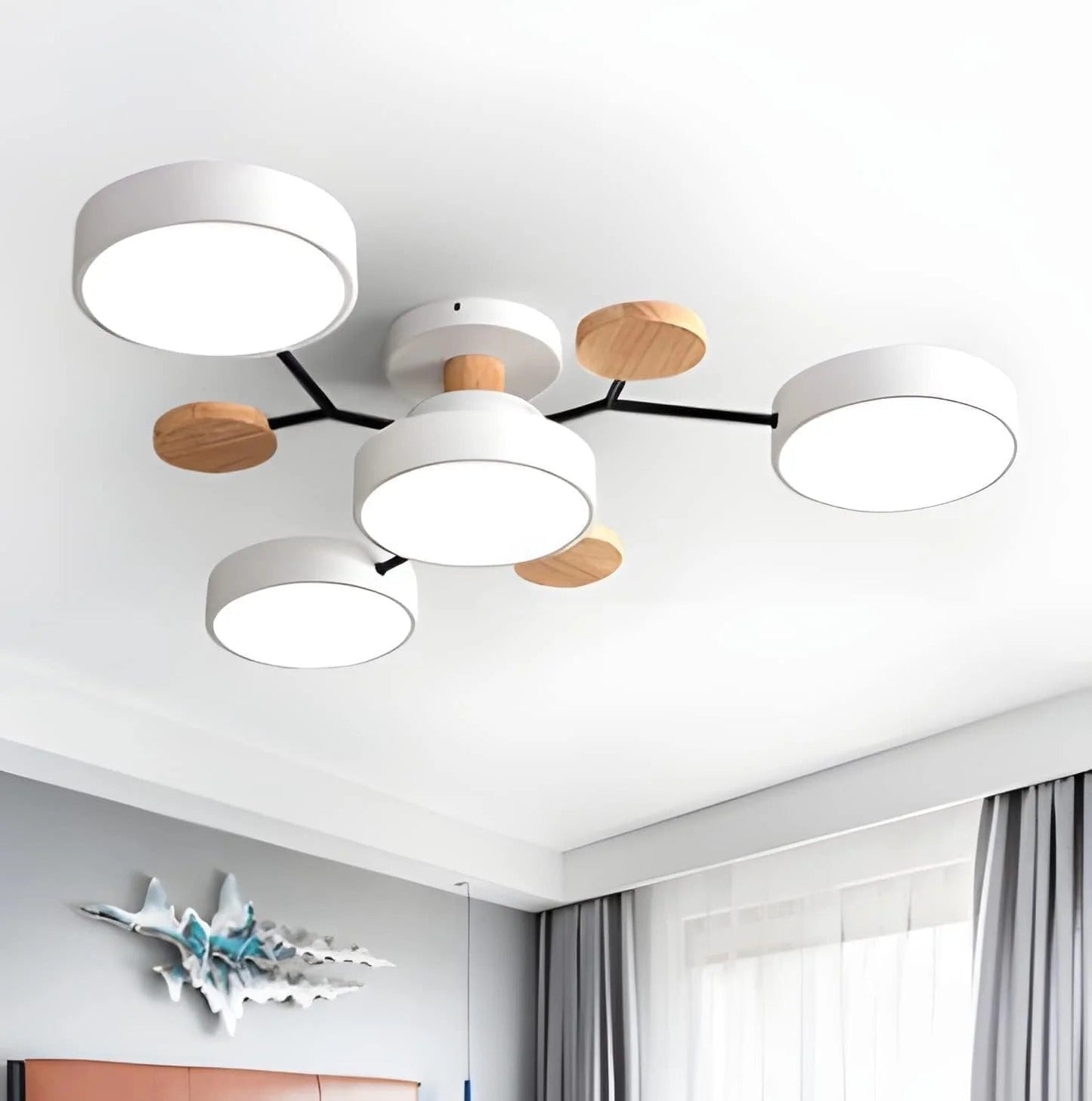 Moderne Ronde LED Plafondlamp van IJzer | Half-inbouw Designlamp voor Woonkamer of Eetkamer – IronHalo LED