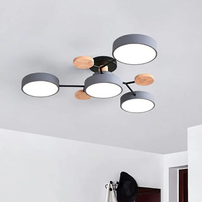 Moderne Ronde LED Plafondlamp van IJzer | Half-inbouw Designlamp voor Woonkamer of Eetkamer – IronHalo LED