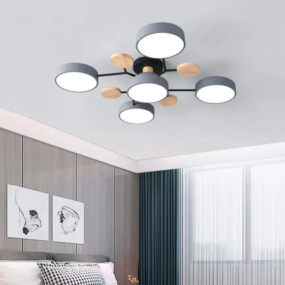 Moderne Ronde LED Plafondlamp van IJzer | Half-inbouw Designlamp voor Woonkamer of Eetkamer – IronHalo LED