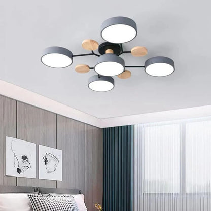 Moderne Ronde LED Plafondlamp van IJzer | Half-inbouw Designlamp voor Woonkamer of Eetkamer – IronHalo LED