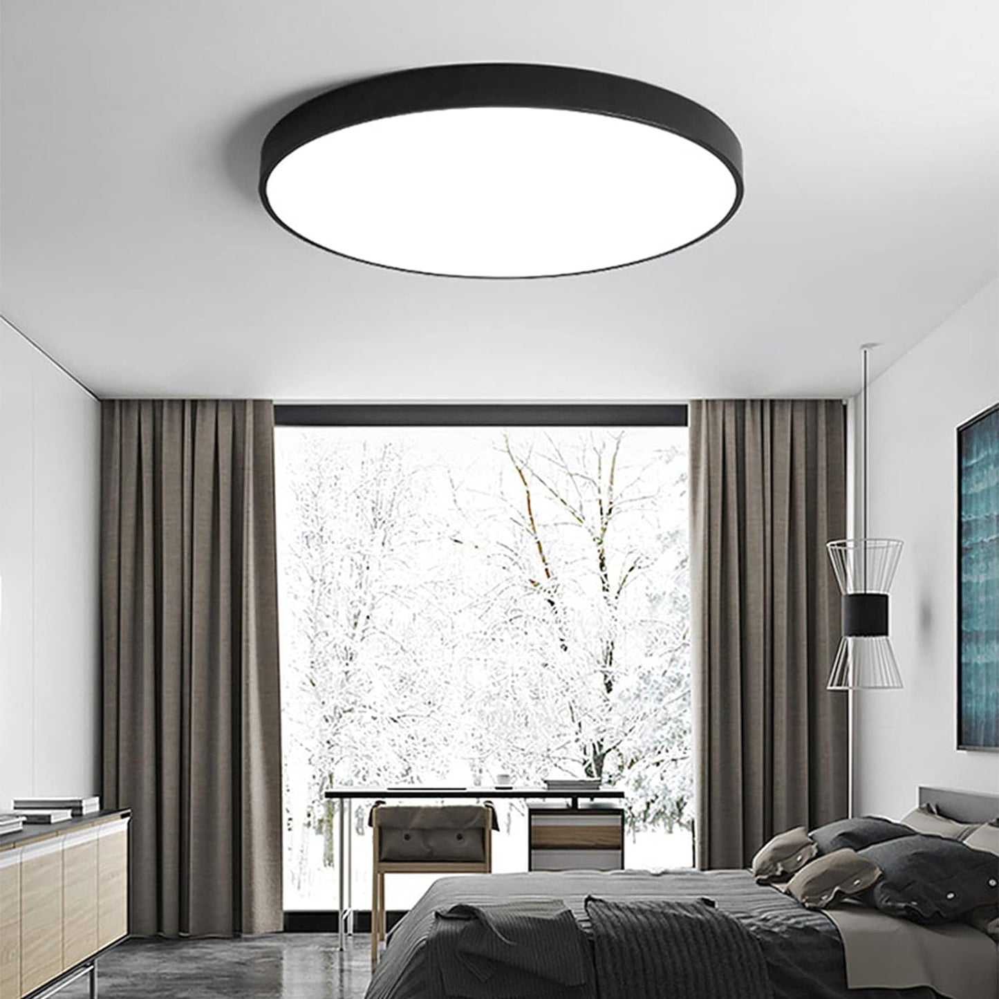 Ronde LED Plafondlamp | Strak Flush Mount Design voor Slaapkamer, Hal of Woonkamer – LumaRing LED