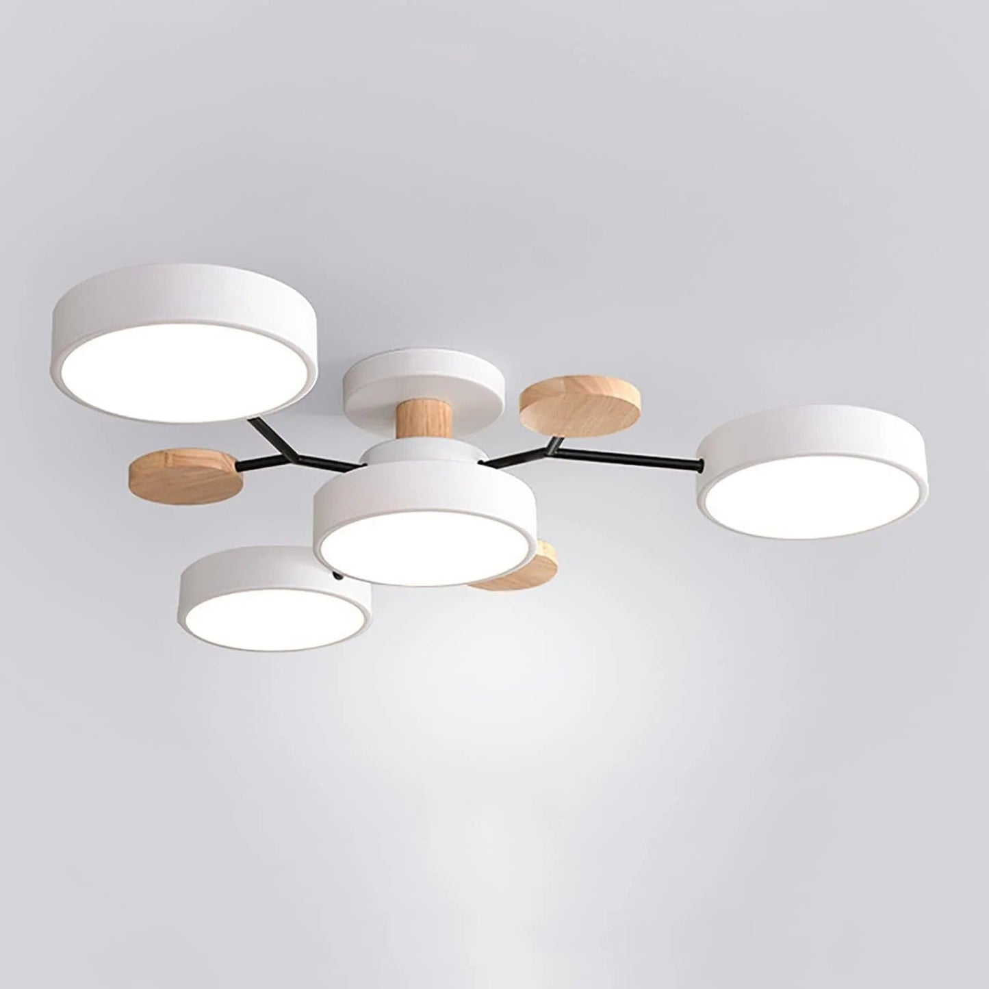 Moderne Ronde LED Plafondlamp van IJzer | Half-inbouw Designlamp voor Woonkamer of Eetkamer – IronHalo LED