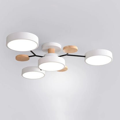 Moderne Ronde LED Plafondlamp van IJzer | Half-inbouw Designlamp voor Woonkamer of Eetkamer – IronHalo LED