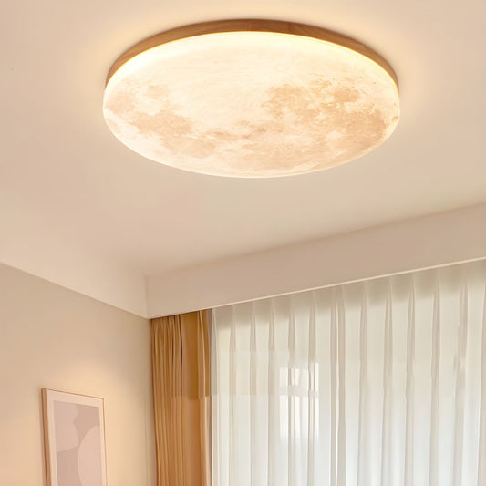 Art Deco Ronde LED Plafondlamp met Maanlicht Effect | Sfeervolle Verlichting voor Woonkamer – LunaDeco Ceiling Light