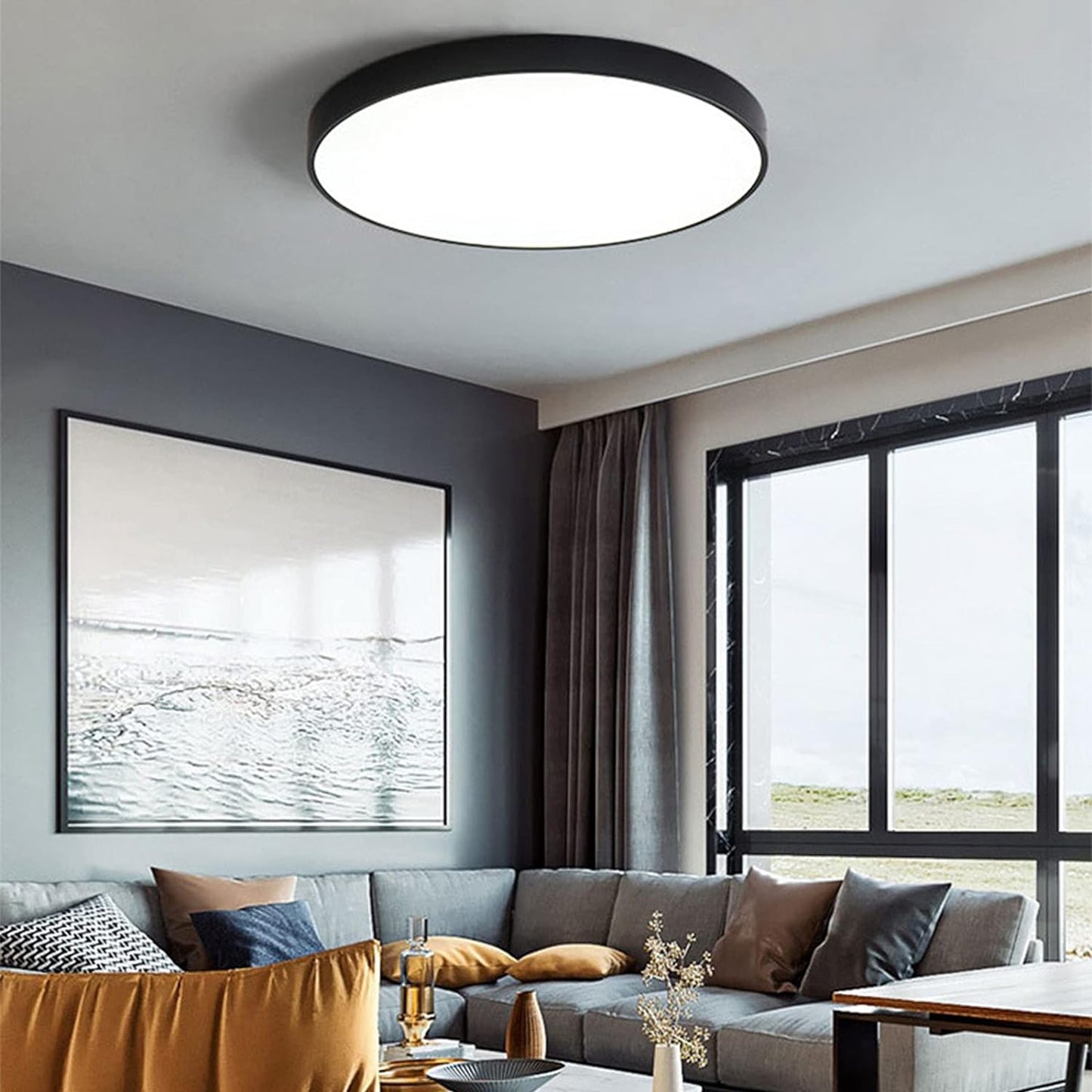 Ronde LED Plafondlamp | Strak Flush Mount Design voor Slaapkamer, Hal of Woonkamer – LumaRing LED