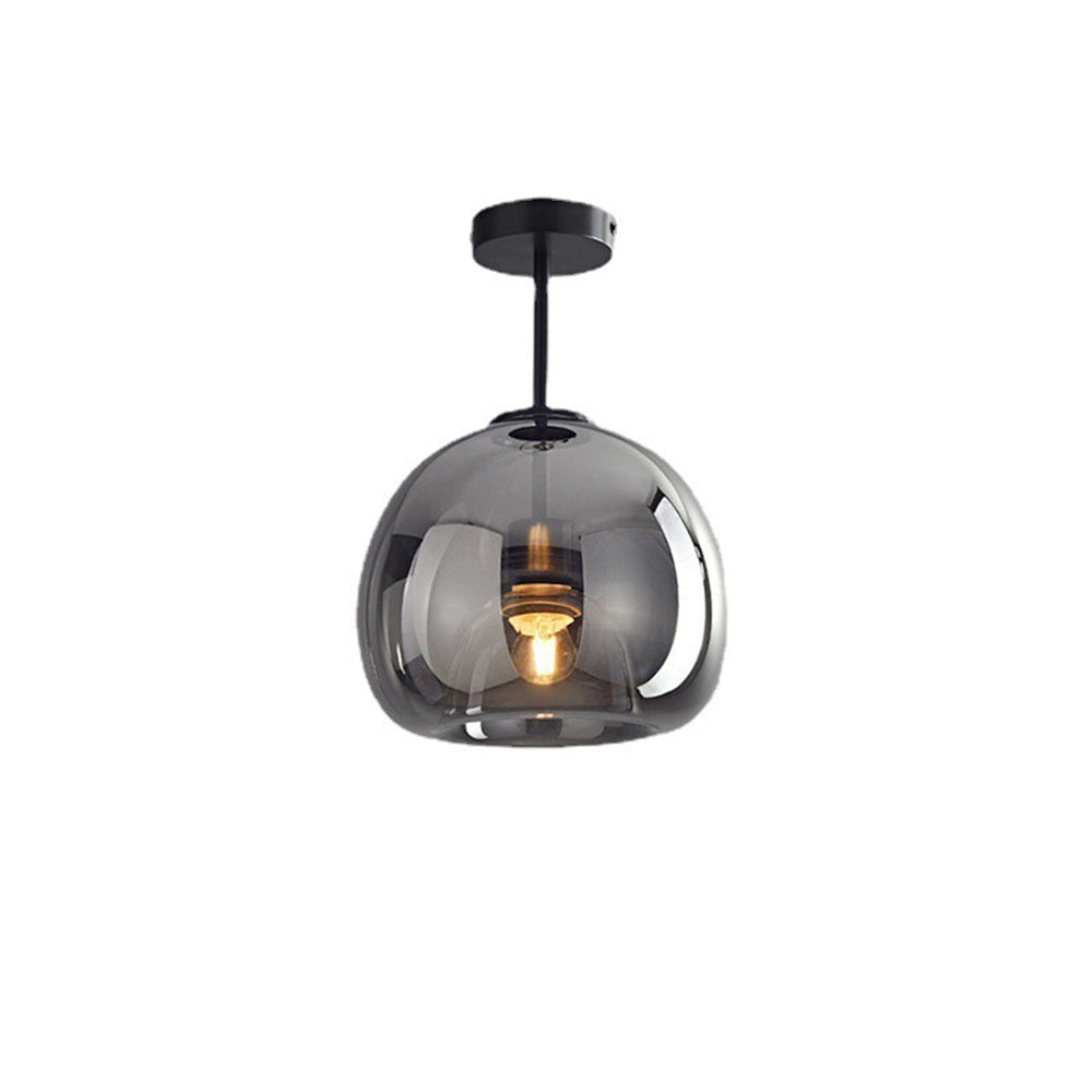 Retro Plafondlamp van Koper en Glas | Moderne Vintage Stijl voor Woonkamer of Hal – CopperGlow Ceiling Light