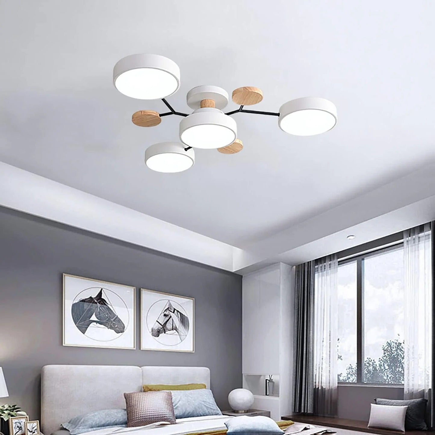Moderne Ronde LED Plafondlamp van IJzer | Half-inbouw Designlamp voor Woonkamer of Eetkamer – IronHalo LED