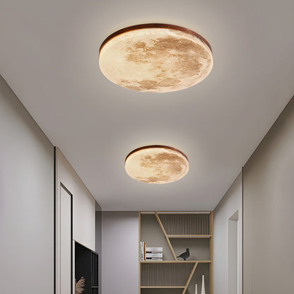 Art Deco Ronde LED Plafondlamp met Maanlicht Effect | Sfeervolle Verlichting voor Woonkamer – LunaDeco Ceiling Light