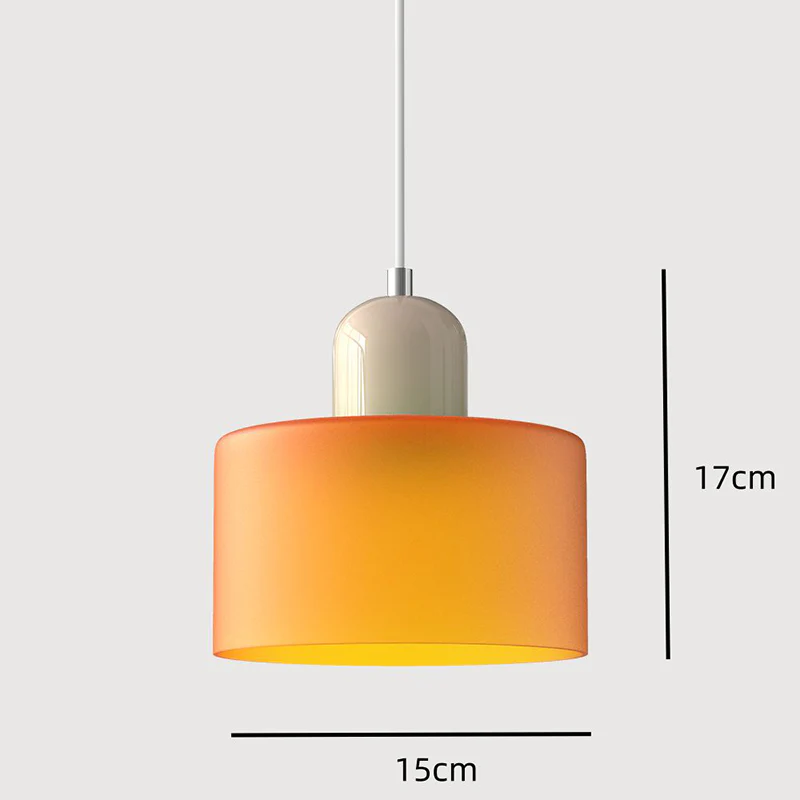 Bauhaus Hanglamp van Glas | Creatieve Designlamp in Retro Stijl voor Eetkamer of Woonruimte – BauGlow Pendant