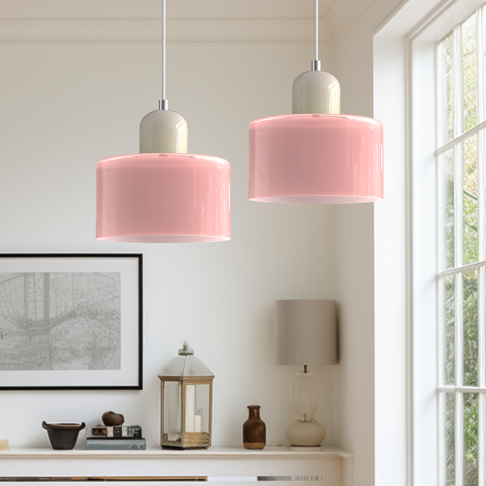 Bauhaus Hanglamp van Glas | Creatieve Designlamp in Retro Stijl voor Eetkamer of Woonruimte – BauGlow Pendant