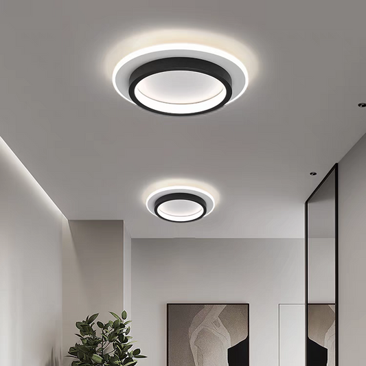 Ronde LED Plafondlamp voor Hal | Metalen & Acryl Designlamp voor Gang of Overloop – HaloPath LED