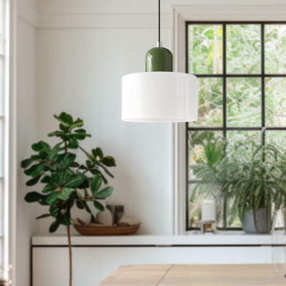 Bauhaus Hanglamp van Glas | Creatieve Designlamp in Retro Stijl voor Eetkamer of Woonruimte – BauGlow Pendant