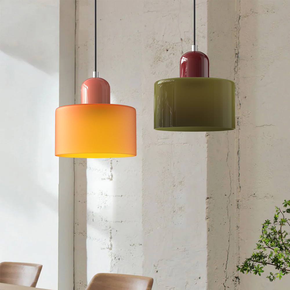 Bauhaus Hanglamp van Glas | Creatieve Designlamp in Retro Stijl voor Eetkamer of Woonruimte – BauGlow Pendant