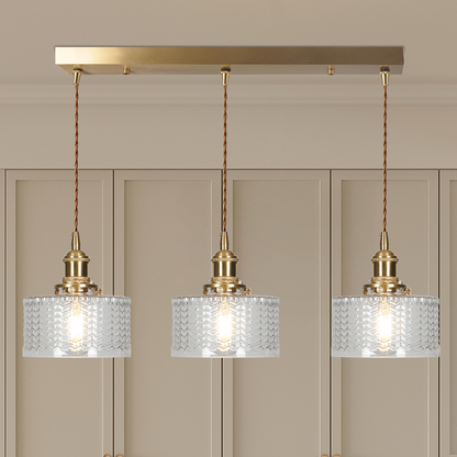 Vintage Cilindervormige Glazen Hanglamp | Elegante Retro Pendellamp voor Eettafel of Hal – GlassCyl Vintage